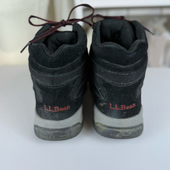 L.L. Bean Women's sz. 10M black primaloft suede and canvas hiking boots S0409 - Picture 4 of 9